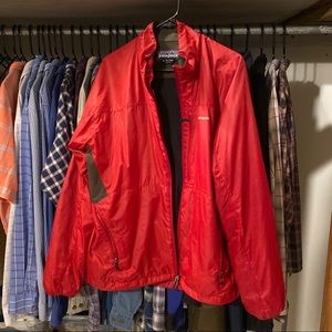 Red Patagonia Windbreaker Full Zip Jacket